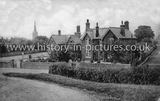 The Schools and Church, Thaxted, Essex. c.1905.